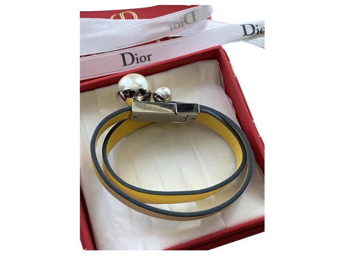 Dior Bracelets Yellow Leather  ref.258633