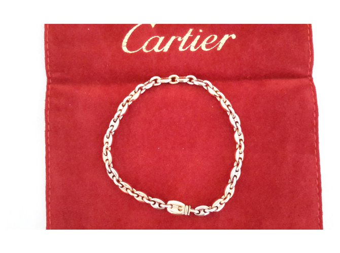 Cartier Gourmette 3 ors Doré  ref.258643