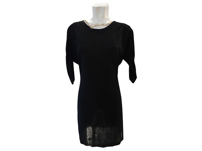 Just Cavalli Schwarzes Cavalli-Kleid mit Kette
