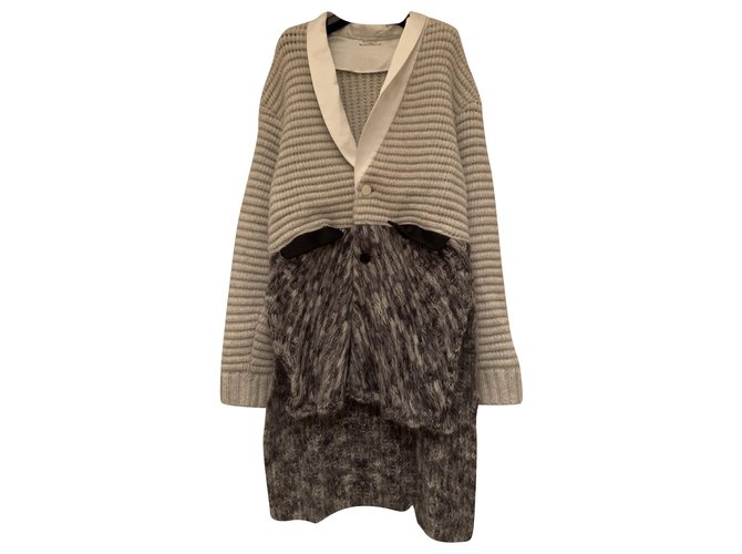 Vionnet Mohair coat Grey Wool  ref.258689
