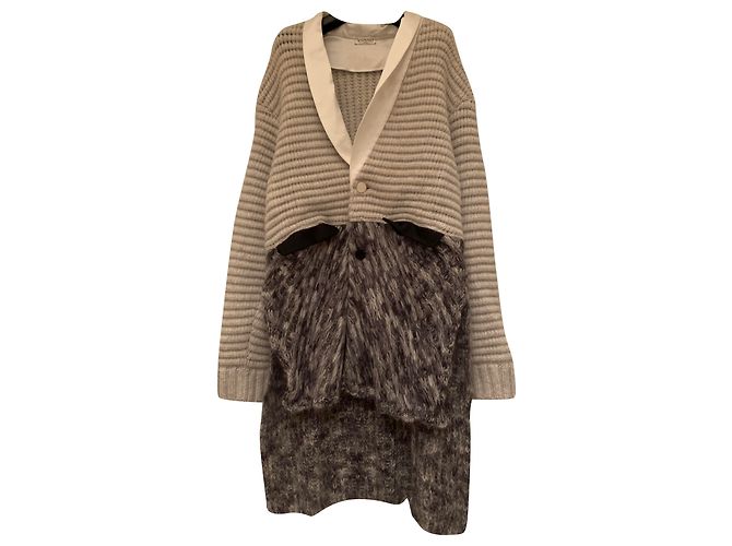 Casaco de mohair cinza Vionnet