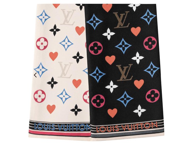 Louis Vuitton Jeu LV sur bandeau Soie Multicolore  ref.258698