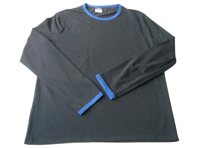 CHANEL UNIFORM T-Shirt mit langen Ärmeln Marine MIXTE TL NEUF Marineblau Baumwolle  ref.258752