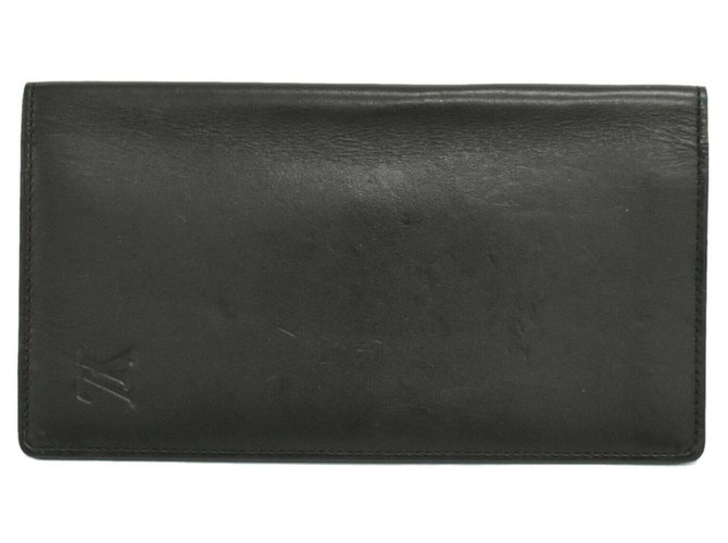 Louis Vuitton Porte valeur organizer Black Leather  ref.258762