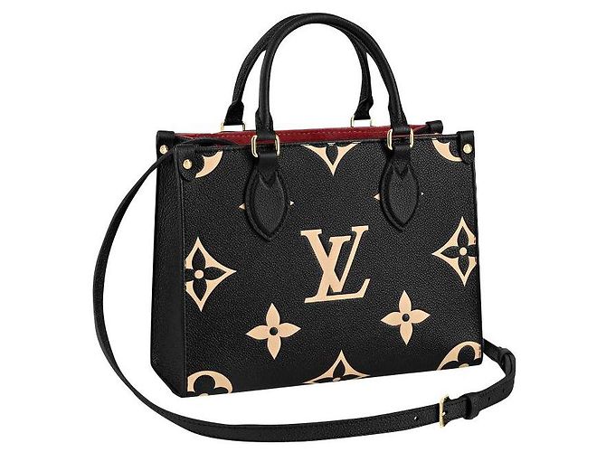 Louis Vuitton Onthego PM Bolsa Tote de Couro Preto