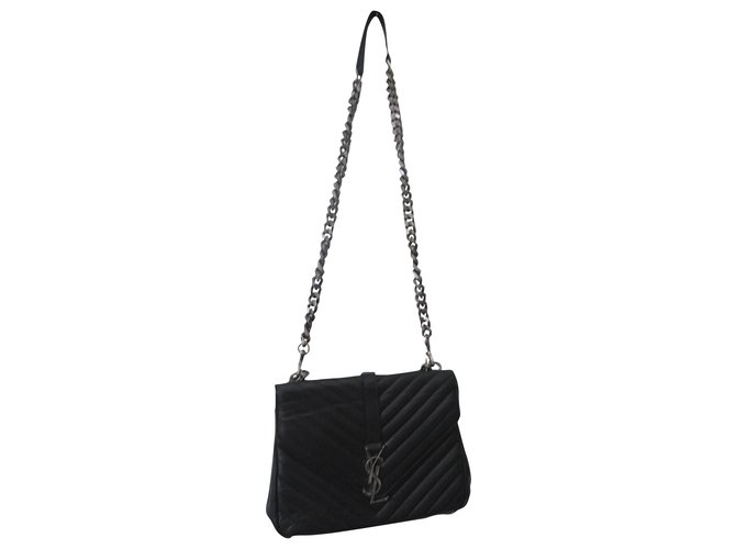 Saint Laurent Handbags Black Leather  ref.258809