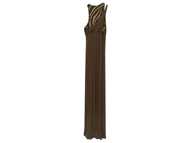 Just Cavalli long dress Light brown Viscose  ref.258872