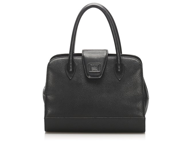 Burberry Black Leather Handbag Pony-style calfskin  ref.258984