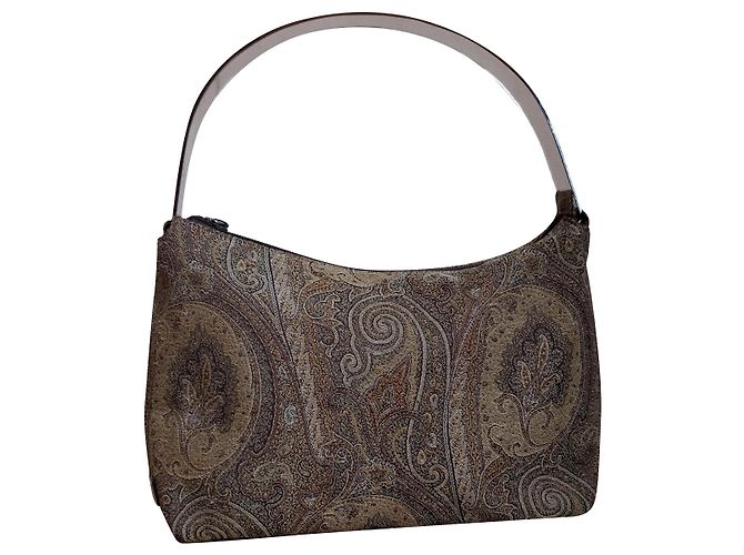 Bolso hobo Etro de algodón jacquard Paisley marrón Castaño