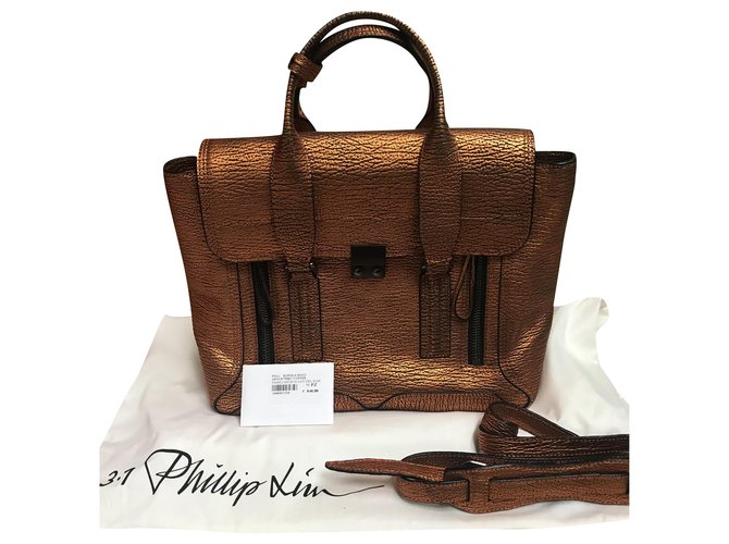 3.1 Phillip Lim Pashli Medium Bronze Leather  ref.259083