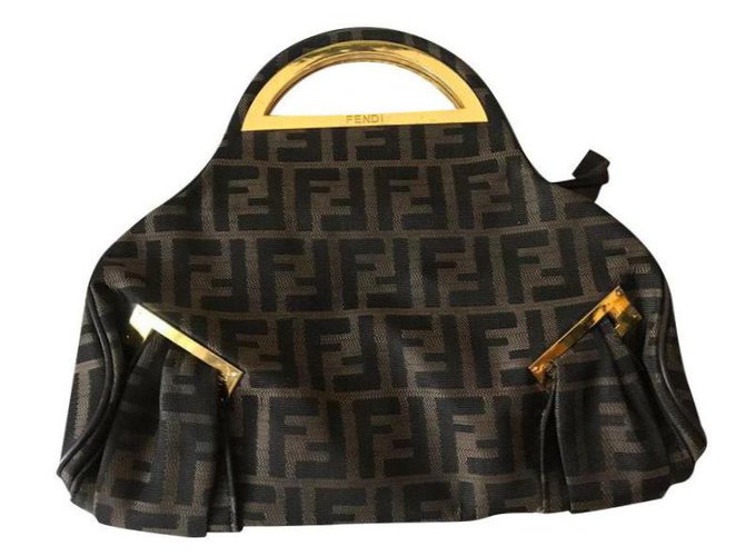 Fendi Handbags Brown Cloth  ref.259119