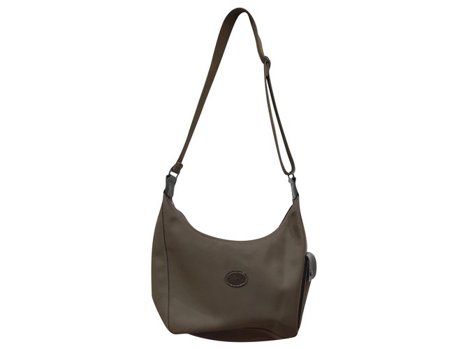 Longchamp Handbags Khaki Leather Nylon ref.551432 - Joli Closet