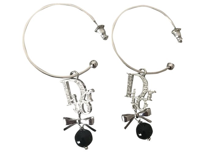 Dior Earrings Silvery Metal  ref.259235