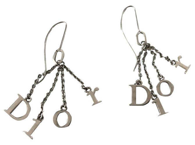Dior Earrings Silvery Metal  ref.259236