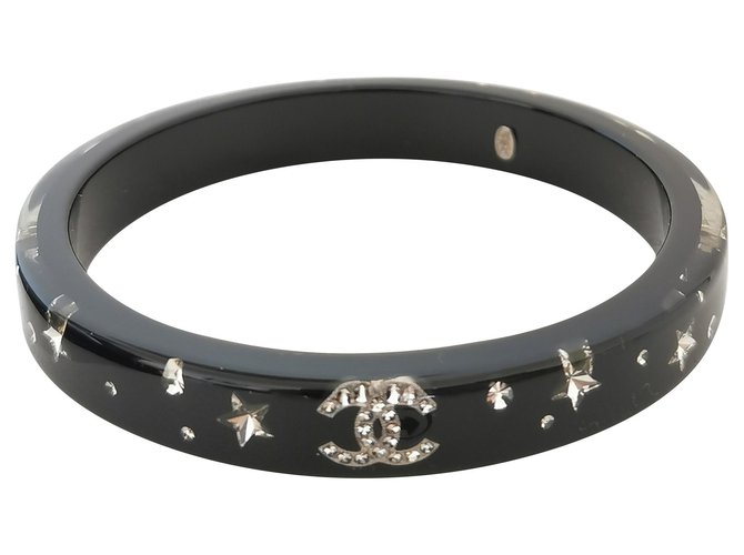 Bracelet chanel Résine Noir  ref.259259