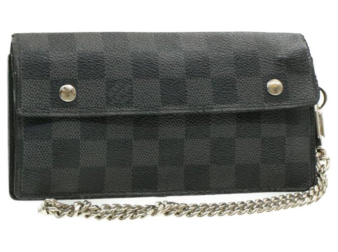 Louis Vuitton wallet Black Cloth  ref.259289