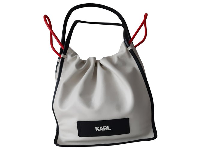 Karl Lagerfeld Handbags White Leather  ref.259352