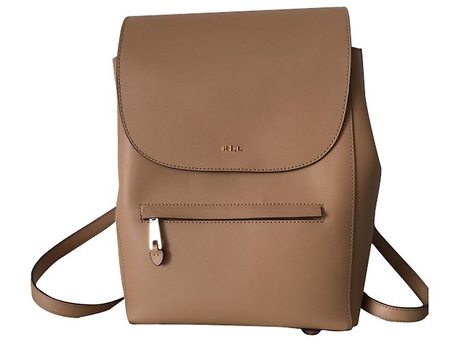 Ralph Lauren Leather Backpack Beige