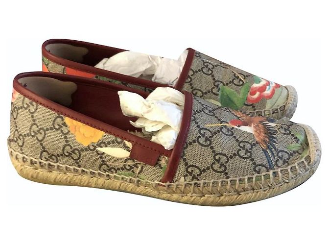 Gucci Espadrilles Leder Mehrfarbig 37.5 Mehrfarben