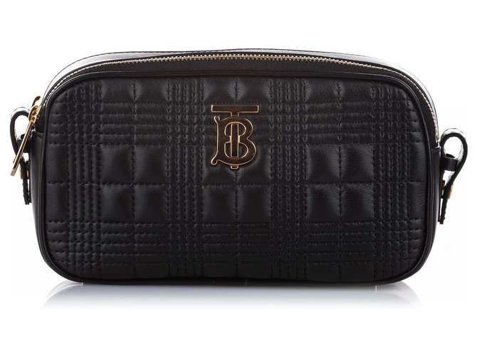 Burberry Black TB Leather Crossbody Bag Pony-style calfskin  ref.259469