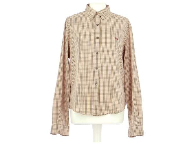 Burberry Shirt Brown Cotton  ref.259580