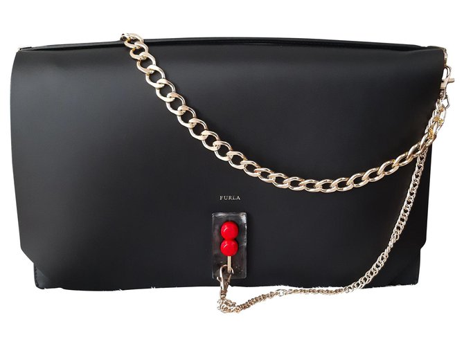 Furla Handbags Black Leather  ref.259605