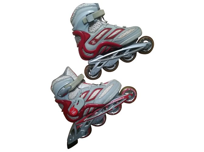 Rollerblades Chanel collector Red Beige Grey