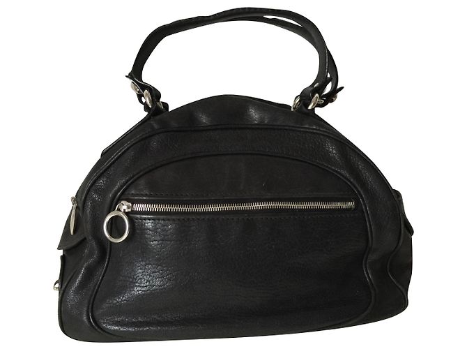 Borsa a mano Dolce & Gabbana Olivia in pelle nera con volant Nero