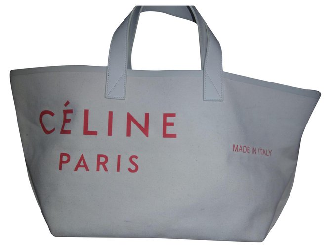 Céline Handbags White Cloth  ref.259866