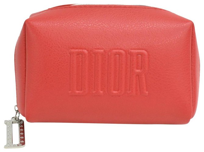 Dior Clutch Bag Red Leather  ref.259876