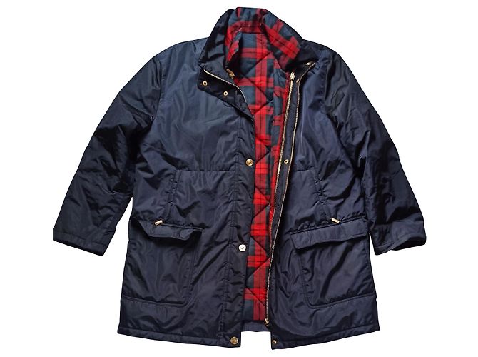Basler Weekend outdoor jacket blue with removable red checkered vest