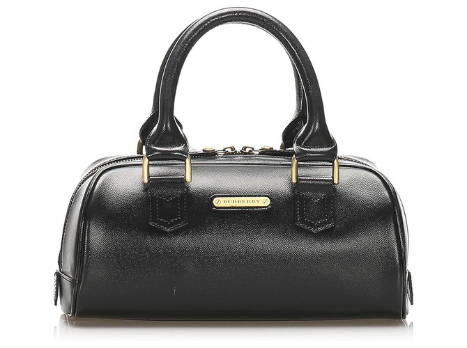 Burberry Black Leather Handbag Pony-style calfskin  ref.260056