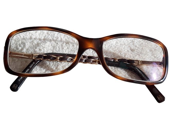 Gafas Chanel montura marrón Castaño
