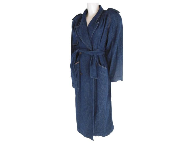 Leonard Denim Coat Blue Silk Cotton  ref.260191