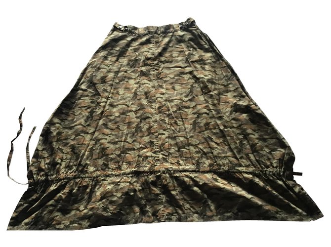 Yohji Yamamoto  Camouflage Gathered Skirt Multiple colors Cotton  ref.260216