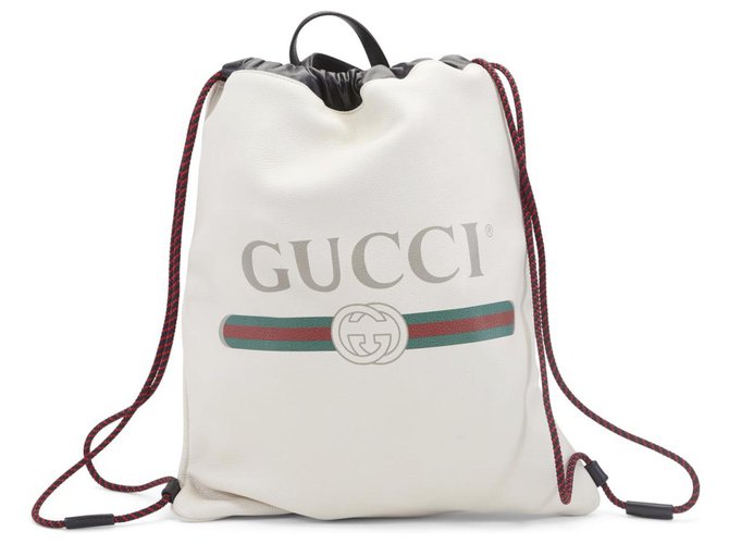 gucci logo backpack