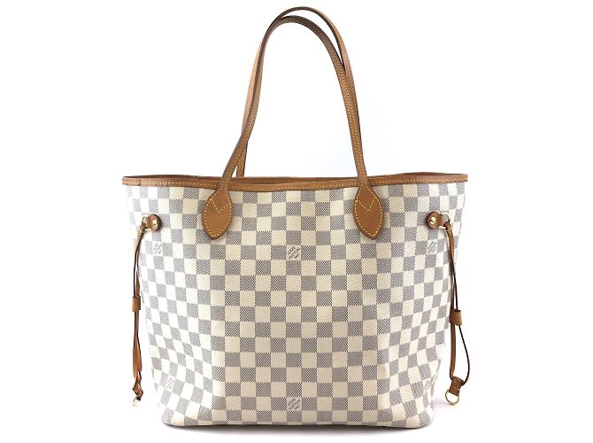 Louis Vuitton Neverfull Mm Damier Azur Canvas Branco