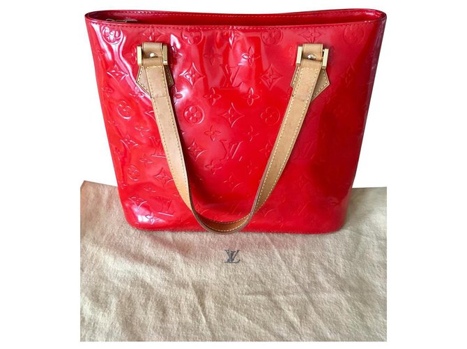 Louis Vuitton - Houston Monogram Vernis Leather Red