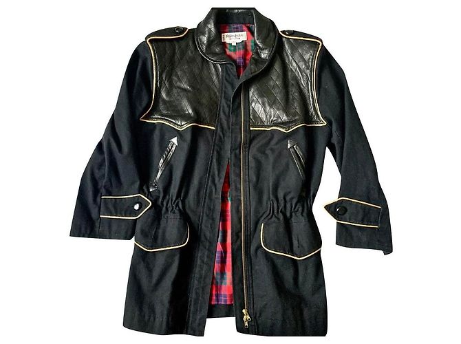 Yves Saint Laurent Leather Jacket Black 