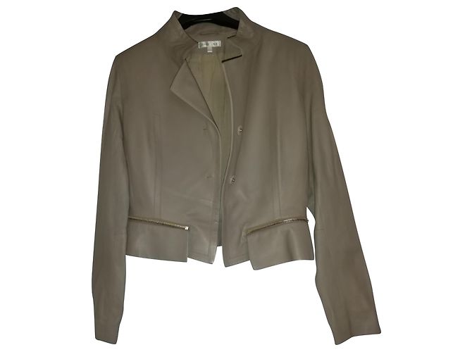 Paule Ka Lammleder Jacke Beige Größe 40