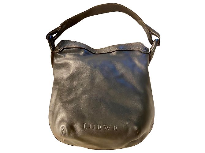 Borsa Tote Loewe Nera in Pelliccia Nero