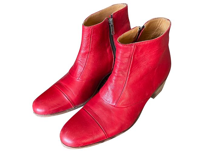 Swildens Botines Roja Cuero