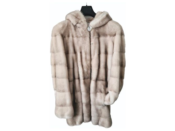 Autre Marque Abrigo de visón beige