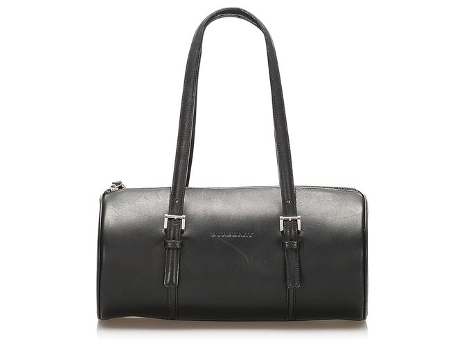 Burberry Black Leather Handbag Pony-style calfskin  ref.260603