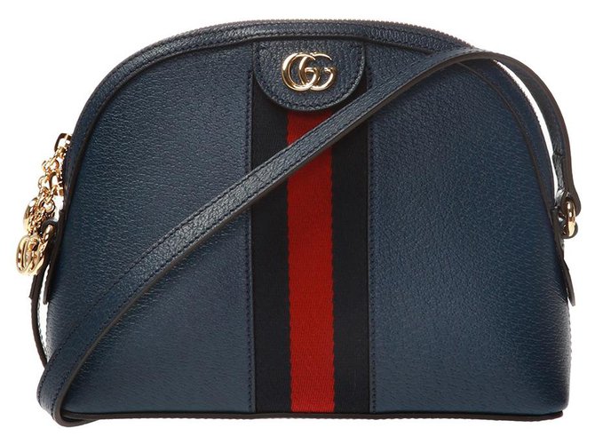 Borsa a tracolla Ophidia Gucci Navy Blu navy Pelle  ref.260856
