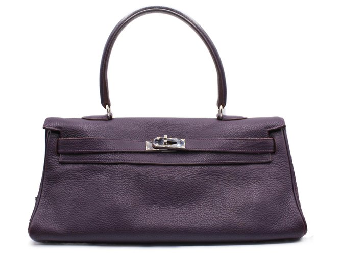 Hermès Vintage Hermes 2009 Kelly Shoulder Purple Leather  ref.260861