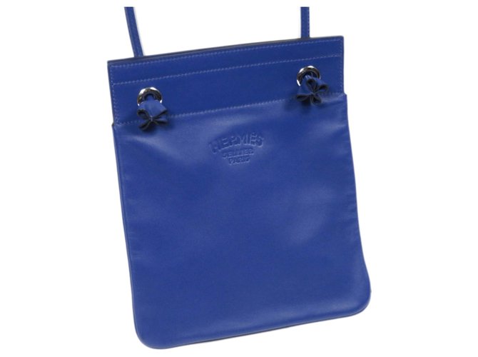 Hermès Hermes Blue Arena Leather Crossbody Bag Pony-style calfskin  ref.260952