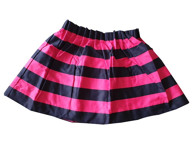 Gonna Jacadi in cotone rosa e blu navy
