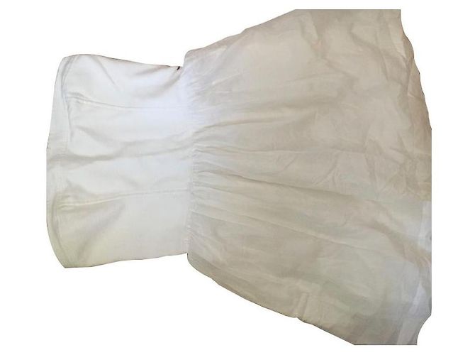 Vestido sem alças Tommy Hilfiger de algodão branco