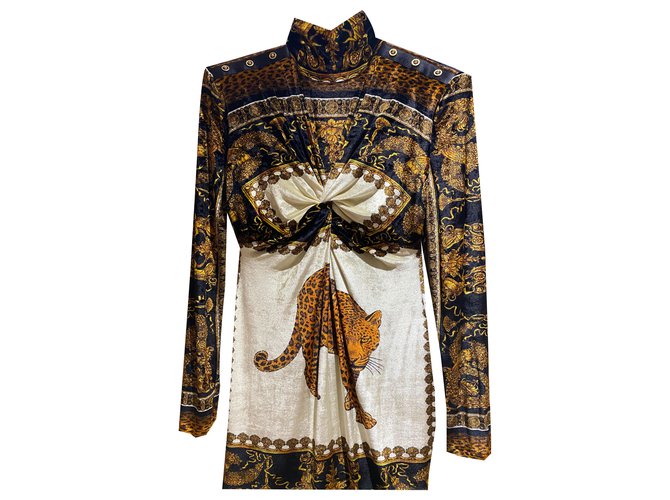 Gianni Versace Dresses Leopard print Velvet  ref.261136